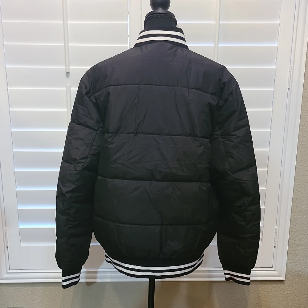 Champion Black Bomber Jacket with White Accents